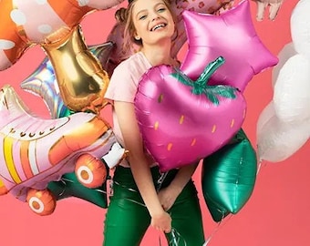Strawberry Foil Balloon | Fruit Party Decorations (42x45cm)