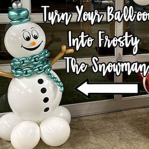 Frosty The Snowman Vinyl Decals I Weihnachtsdekoration I Urlaub Winter Party Decor I Physisches Produkt um deinen eigenen Ballon Schneemann zu kreieren