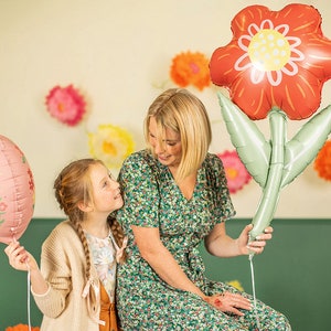 Boho Wild Flower Balloon, KidsFloral Party Birthday Decor, Mothers Day Balloons, Chic Floral Decorations,Party, Fairytale Garden Tea Party