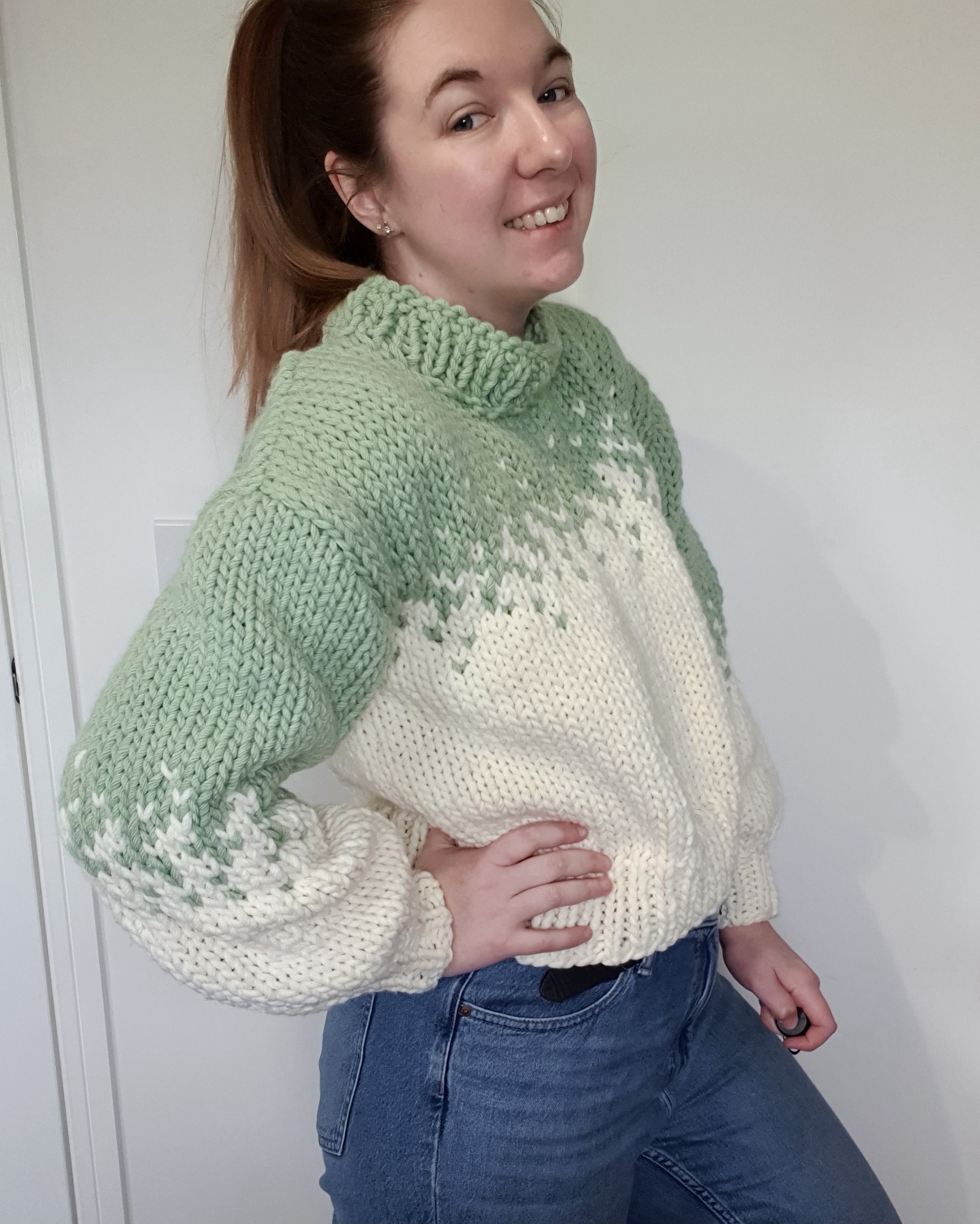 Knitting Pattern: PIXEL JUMPER | Chunky Knitting Pattern