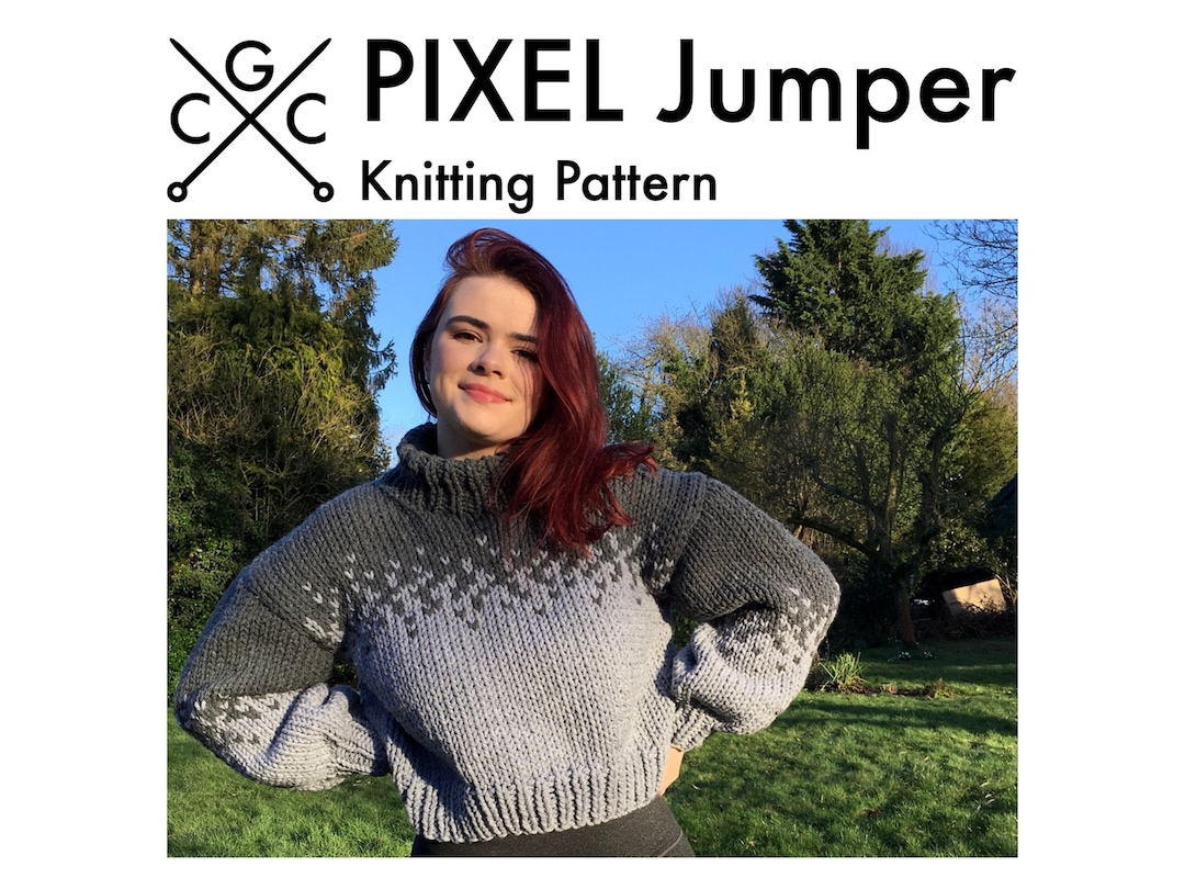 Knitting Pattern: PIXEL JUMPER | Chunky Knitting Pattern
