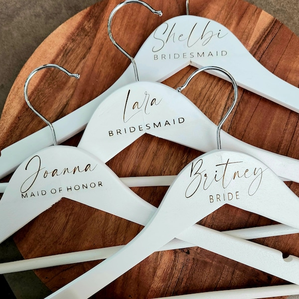 Bridal party wedding hangers for dresses