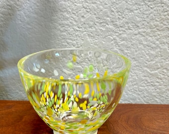 Anthropologie speckled hand blown glass bowl/trinket dish