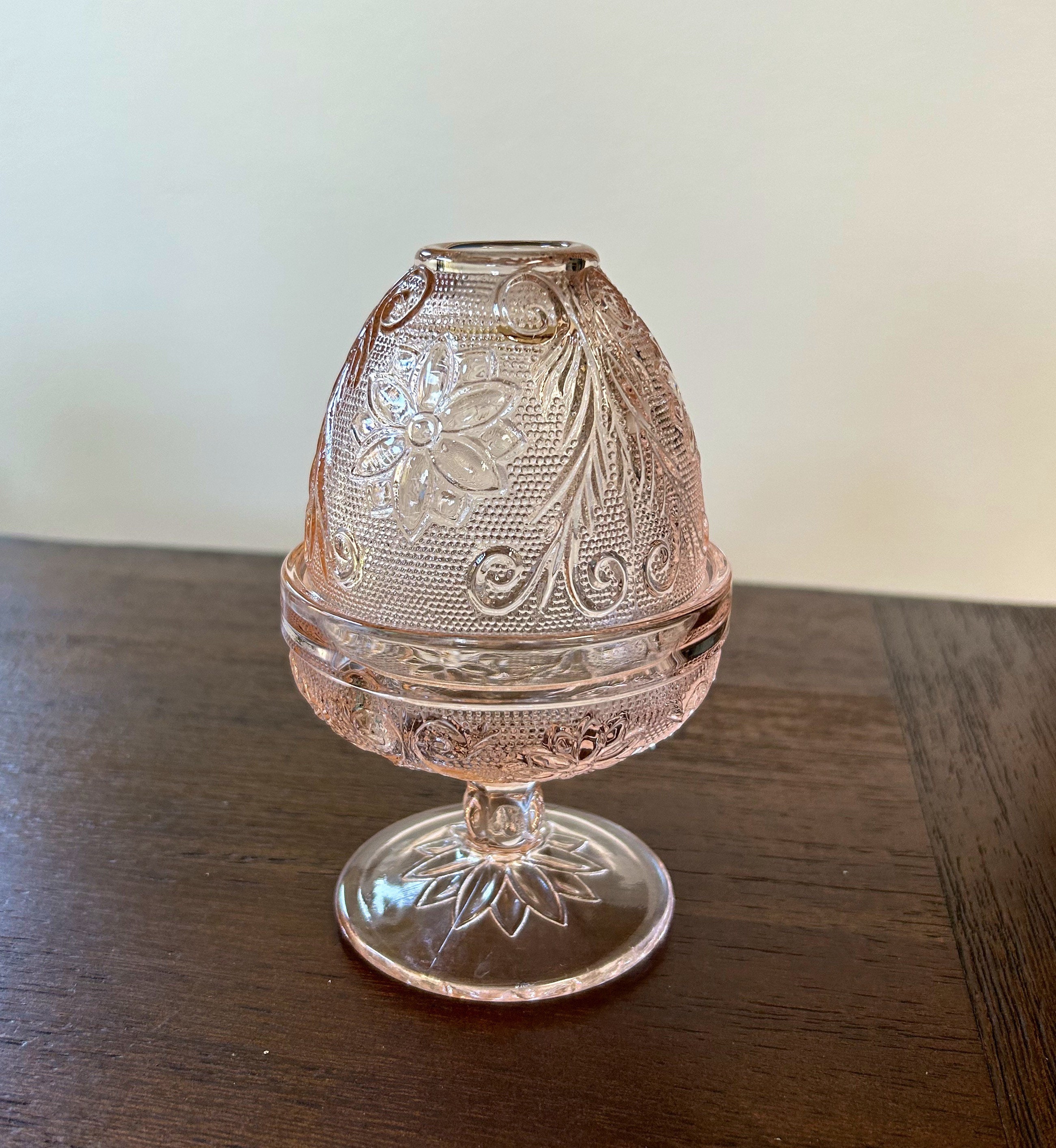 Vintage Indiana Glass Pink Tiara Fairy lamp Etsy Australia