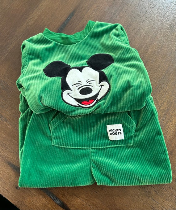 Disney Mickey green velour sweatsuit set. Size 12 