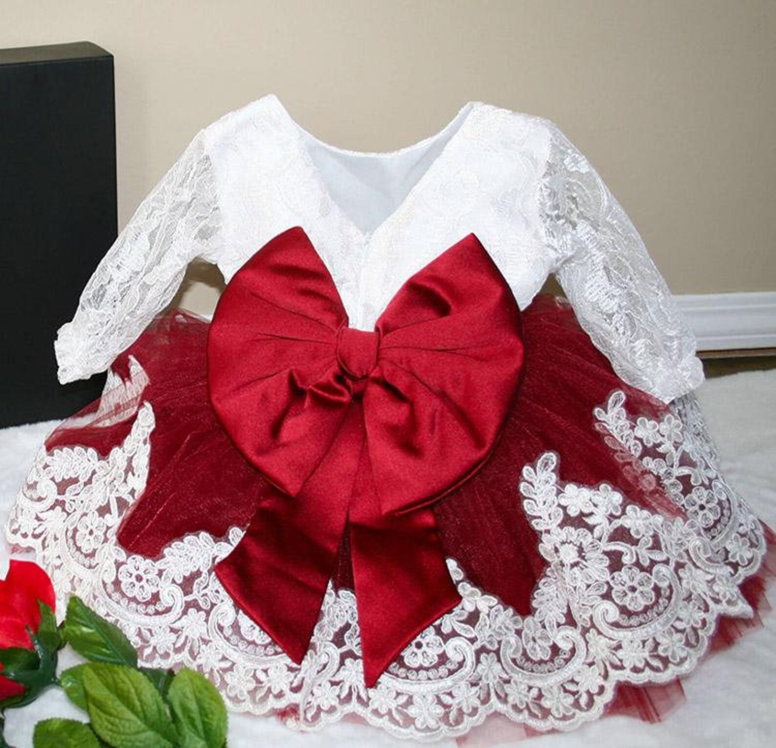 Ensemble de robe de Noël pour bébé en dentelle et tulle Etsy
