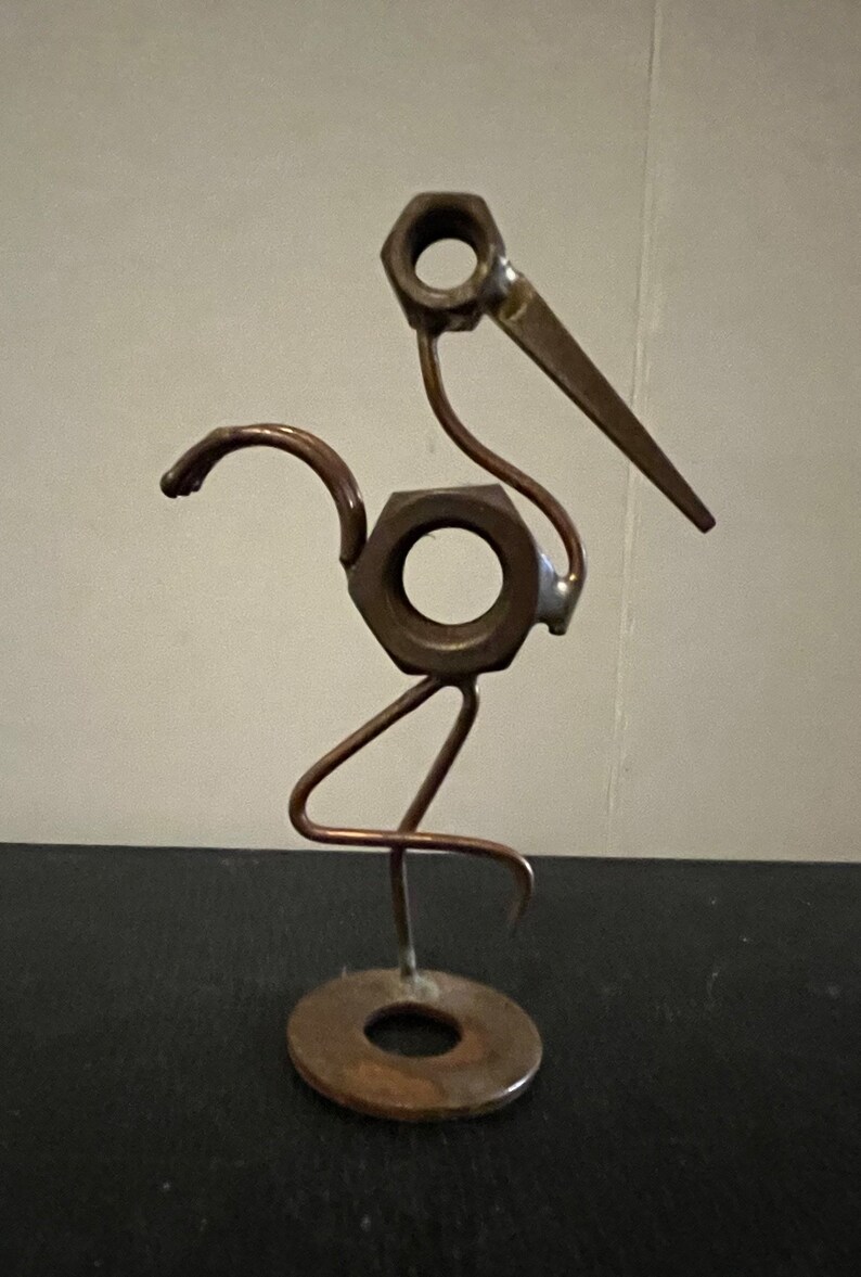 Vintage Collectible Nuts & Bolts Standing Metal Art Sculpture Etsy