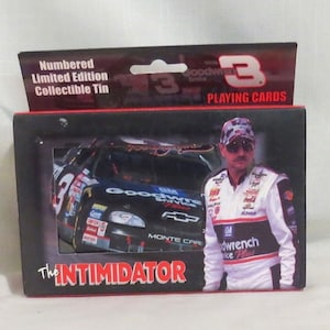Vintage Sammlerstück Dale Earnhardt (The Intimi- derator) Nasscar Spielkarten, Werbekarten, Souvenirkarten