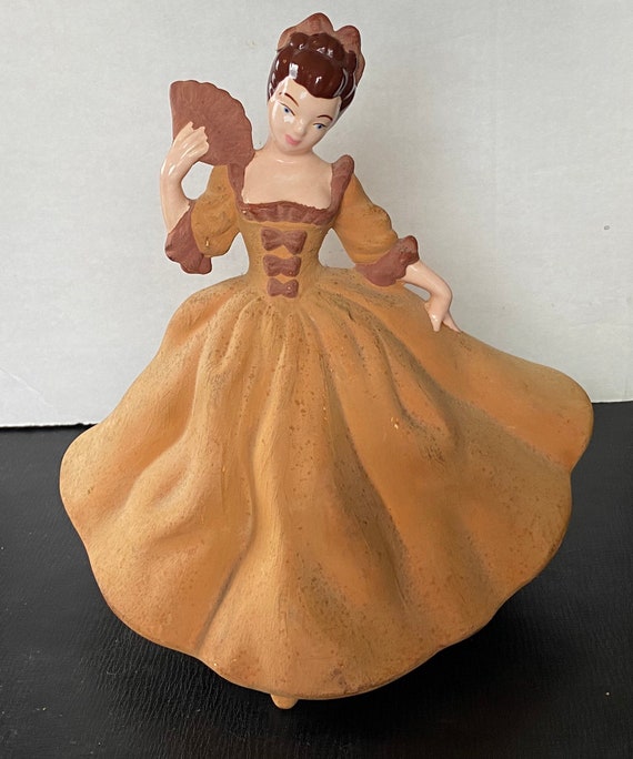 Vintage Porcelainceramic Mid Century Lady Figurine Etsy