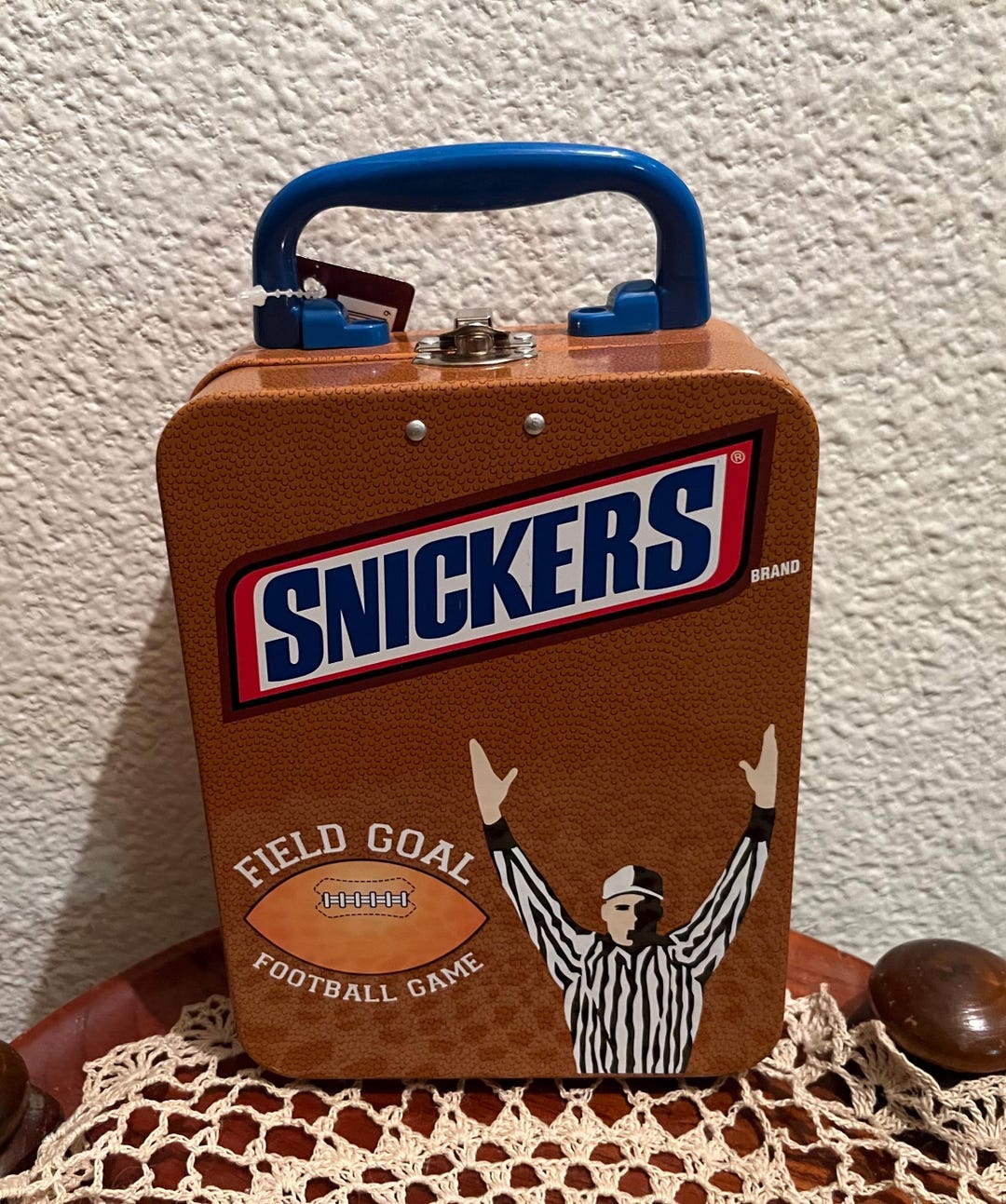 Snickers Game Vintage 1980s Snickers Candy Bar Promo Tin Football Game Inside ...