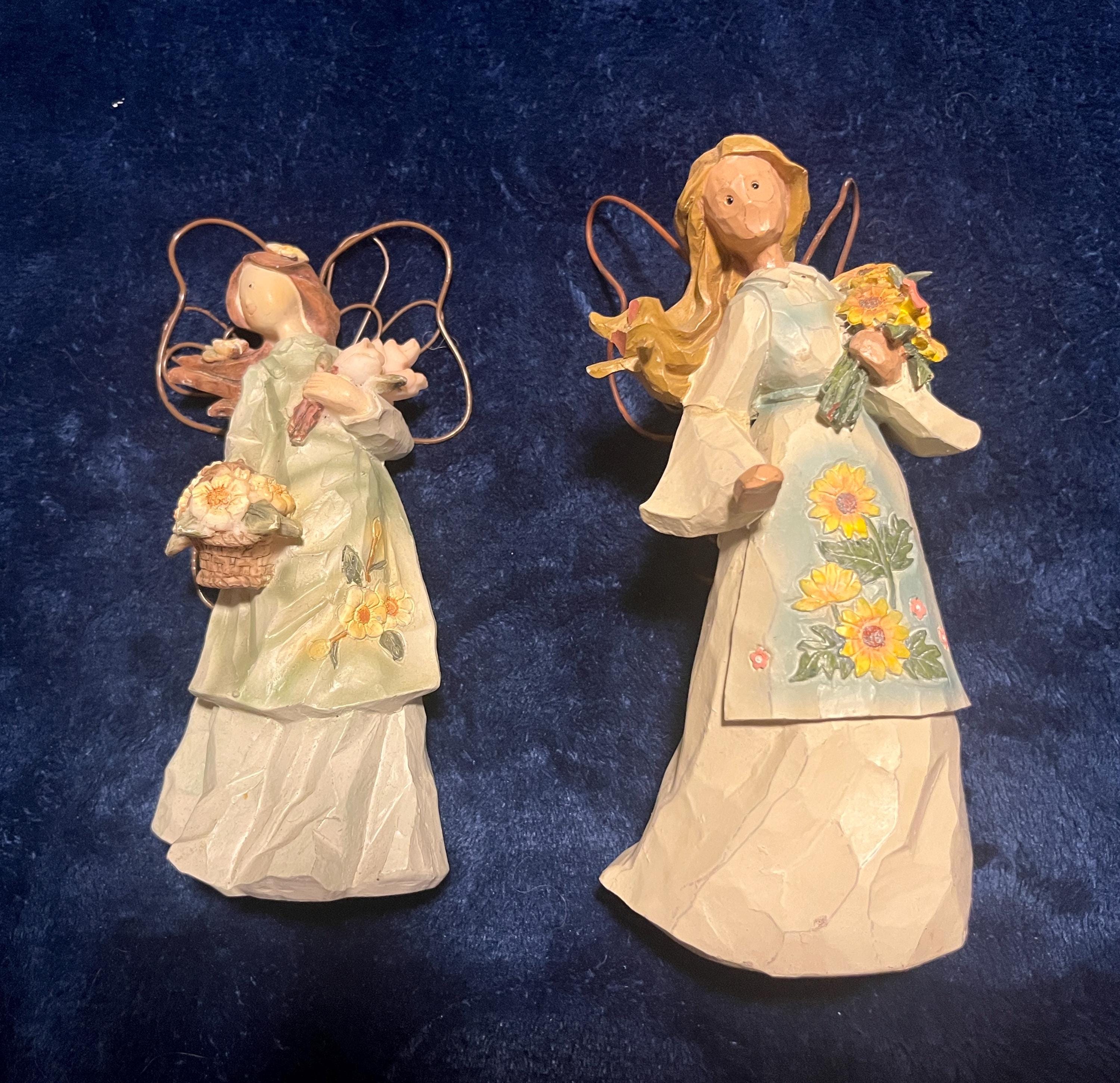 ヴィンテージ ガンツ 美しい春コレクション 花を運ぶ樹脂製天使たち