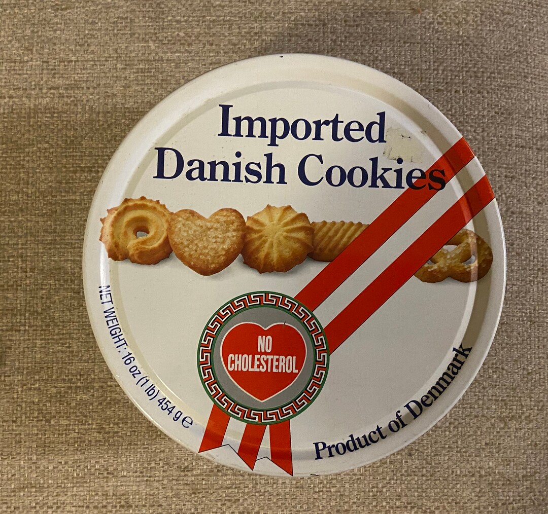 Vintage DAK Elsinore Danish Butter Cookies Tin 1980s Round Container Etsy