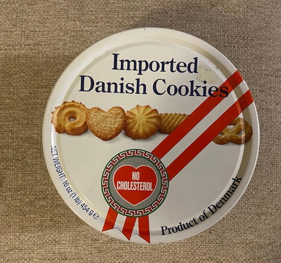 Vintage DAK Elsinore Danish Butter Kekse Dose - 1980er Jahre Runder Behälter