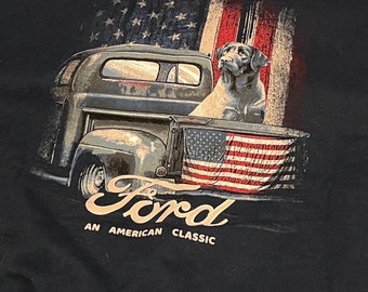 Buckhorn Ranch Ford Branded Hooded Navy Sweatshirt Size Medium