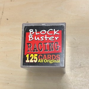 Vintage coleccionable 1996 Fairfield Co Block Buster 125 Tarjetas de carreras NIB