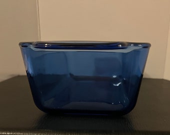 Vintage Pyrex Cobalt Blue Glass Loaf Baking Dish #213R - Discontinued 1980s