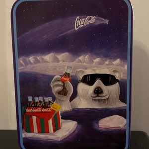 Coca-Cola 1996 Nostalgic Coca-Cola Polar Bear Metal Tin