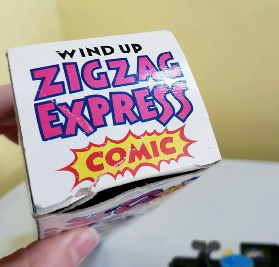Vintage Wind up Zig-zag Western Comic Express Tin Toy Train