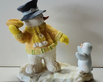 Vintage Russ Ice Sculpture Series ‘Catch The Spirit’ - Snowman, Penguin and Football