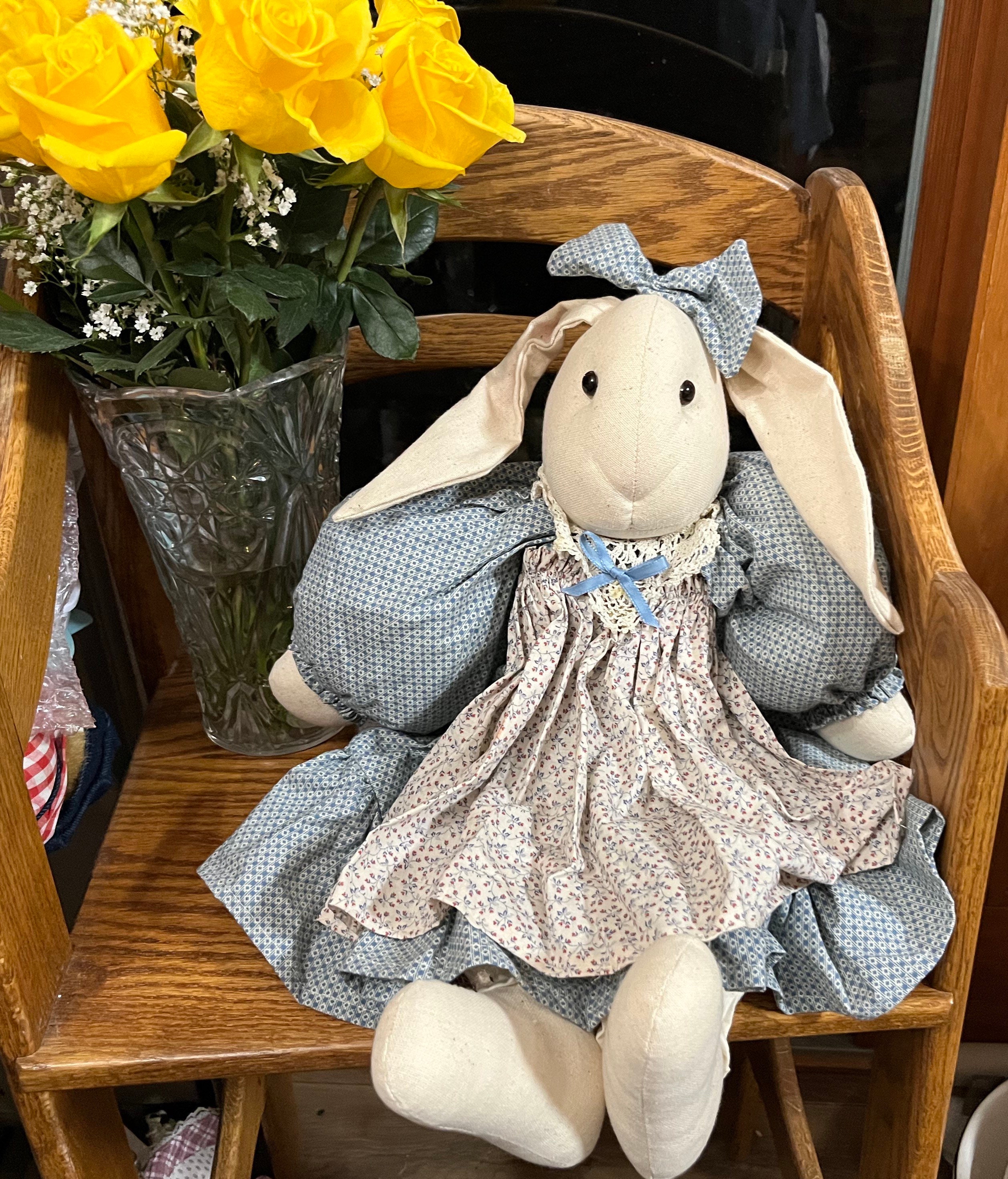 Vintage Collectible Easter Rabbit (bunny) in Her Beautiful Vintage Collectible Easter Rabbit (bunny) in Her Beautiful