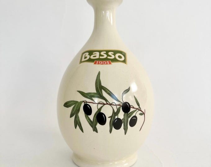 Italian Pottery Basso Olive Oil Decanter by Basso Benegiamo - Etsy