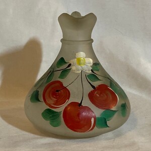 Vintage 1950 Hazel Atlas Frosted Cherry - Botella de vinagrera de aceite o vinagre