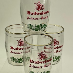 Vintage Budweiser Glass - Etsy