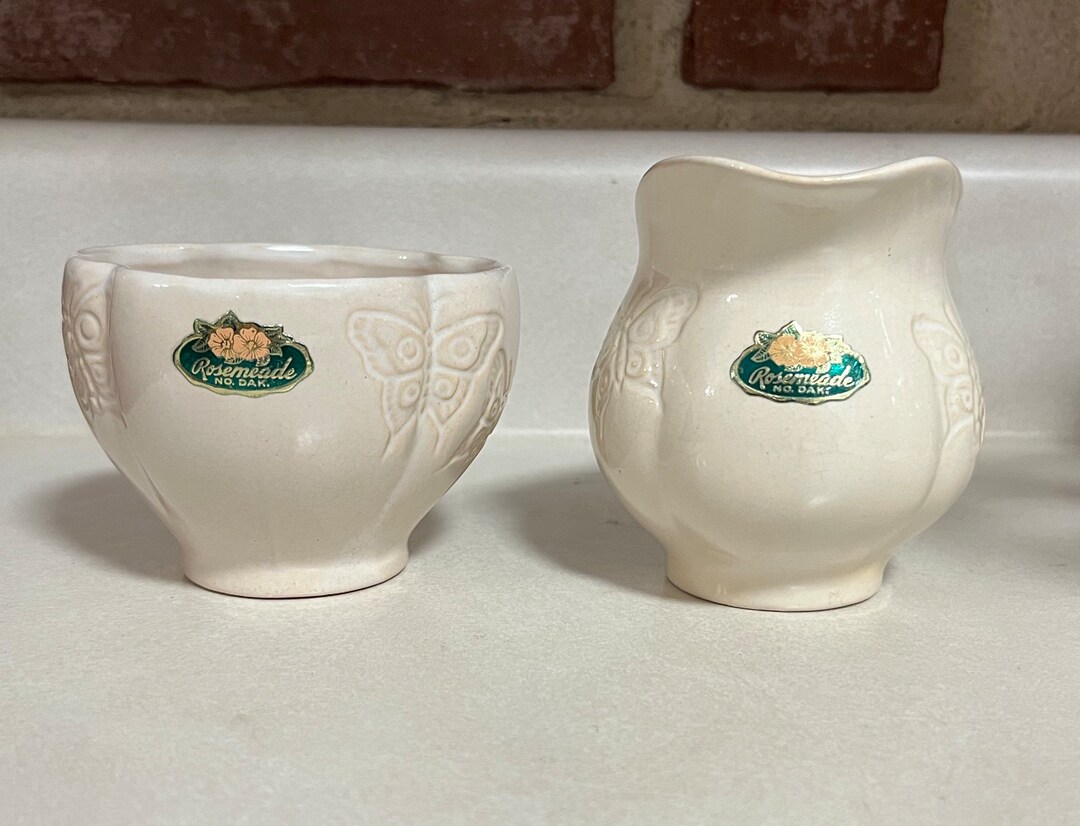 Vintage Collectible Rosemeade Pottery Butterfly Design and - Etsy