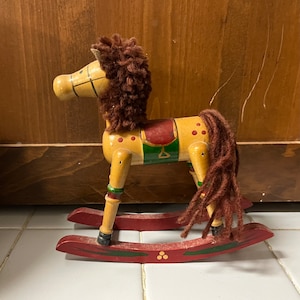 Yarn Mane and Tail Set for Wooden Rocking Horse 