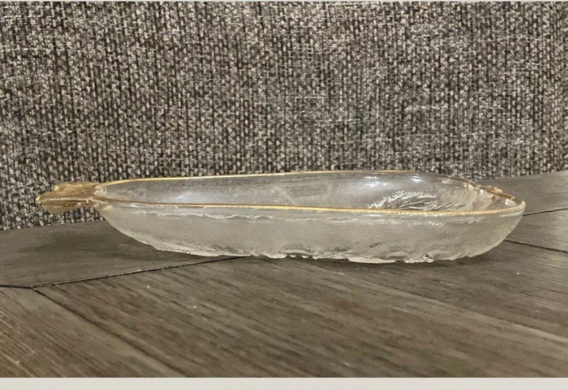 ヴィンテージ ヘーゼル アトラス ガラス 洋ナシ型 キャンディ/ナッツ皿