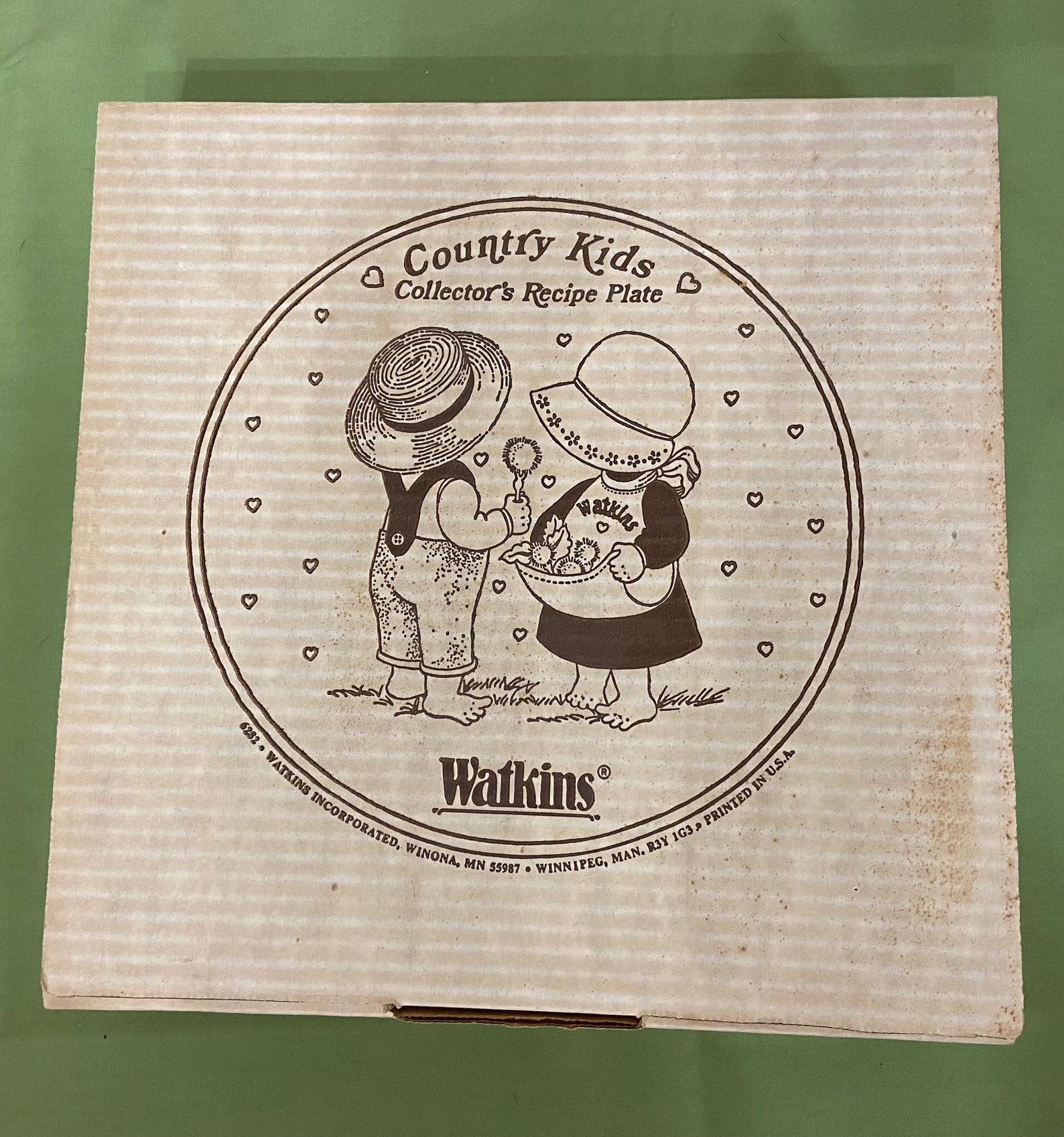 Vintage Watkins Country Kids Recipe Pie Plate Collector Etsy