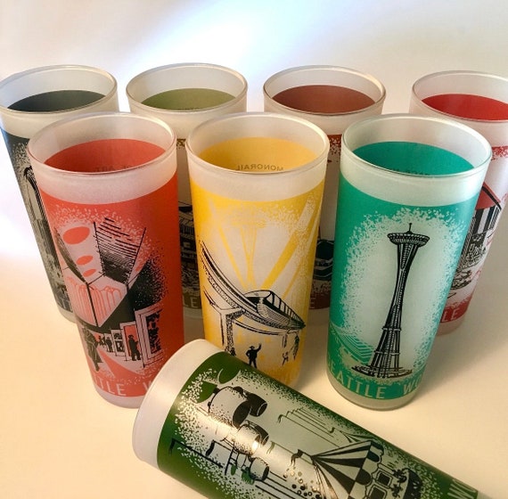 Vintage RARE Highly & Collectible Set of 8 Seattle Worlds Fair