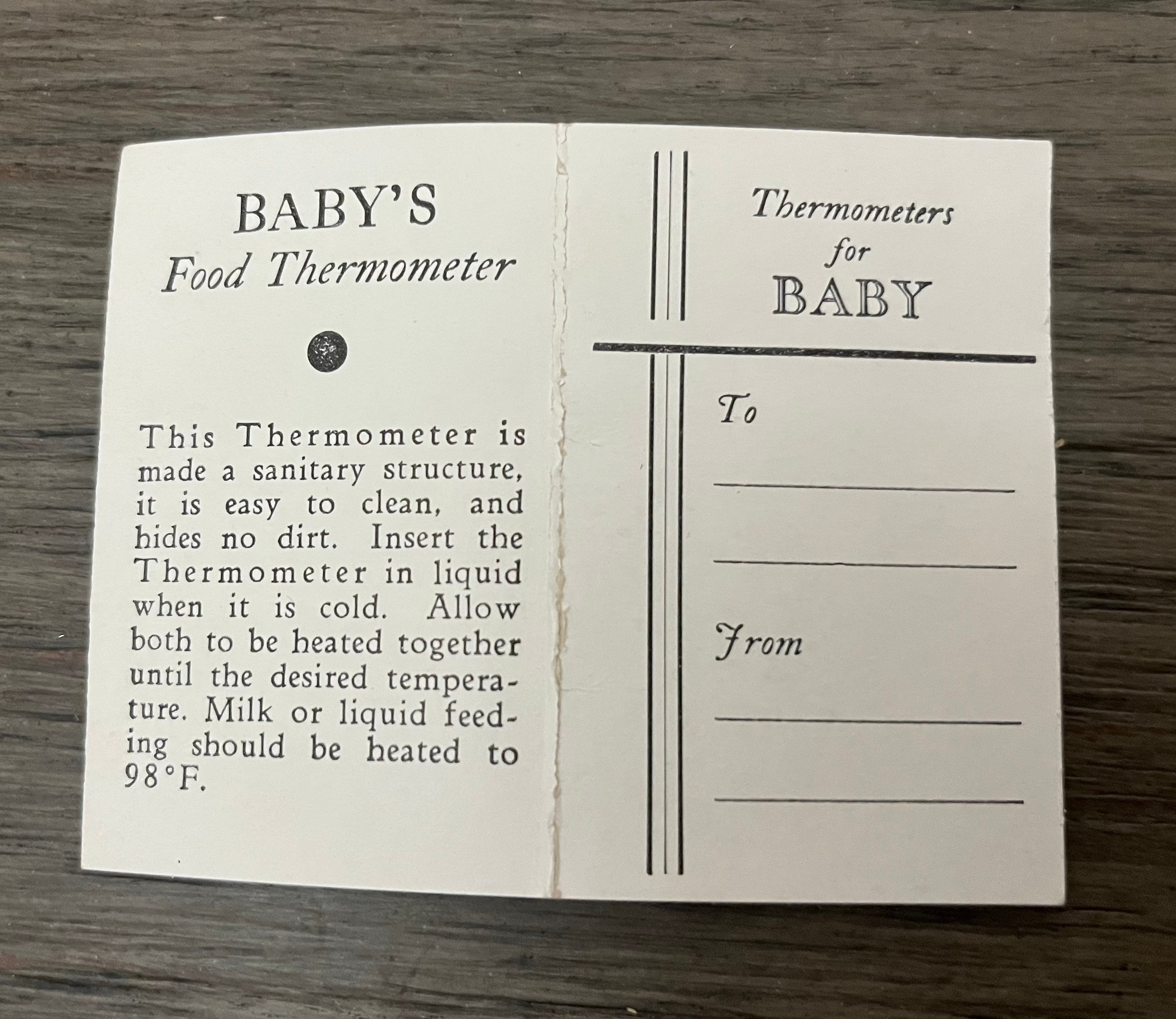 Vintage Thermometer für Baby Ohio Thermometer Co Für Zimmer, Bad & Essen -  .de