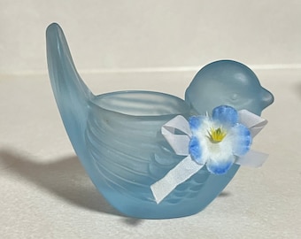 Vintage Collectible Light Blue Bird Candleholder