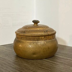 Pizzoni’s Complexion Powder EMB 1890s Brass Tin With Original Brass Lid - St Lious