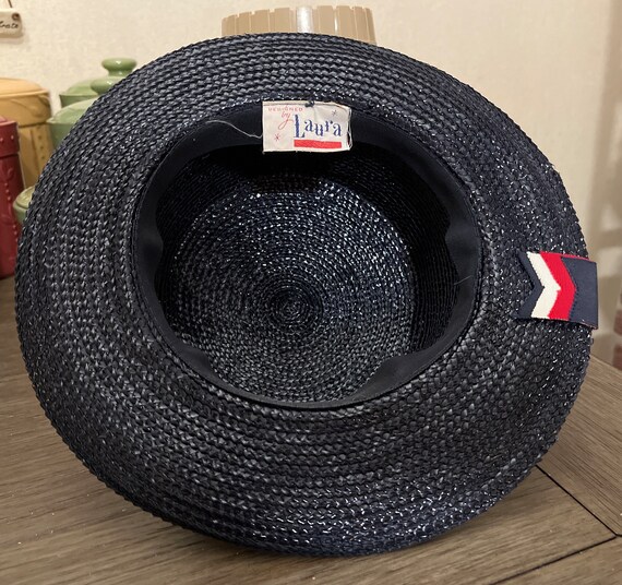 Vintage 1960s JC Penney Spring Woven Blue Hat “Desi… Gem