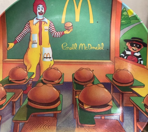 Vintage 1989 Collectible Mcdonalds Melamine Hamburger University