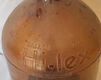 Vintage 1950s Hi-Lex Duraglass 1 Gallon Amber Glass Bleach Jug