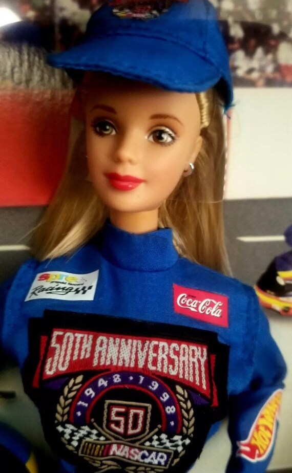 Barbie NASCAR 50th Anniversary 1948 1998 With Racing Helmet Mattel