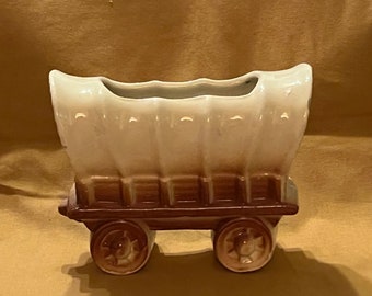 Vintage 1950 Conestoga Covered Wagon Small Planter