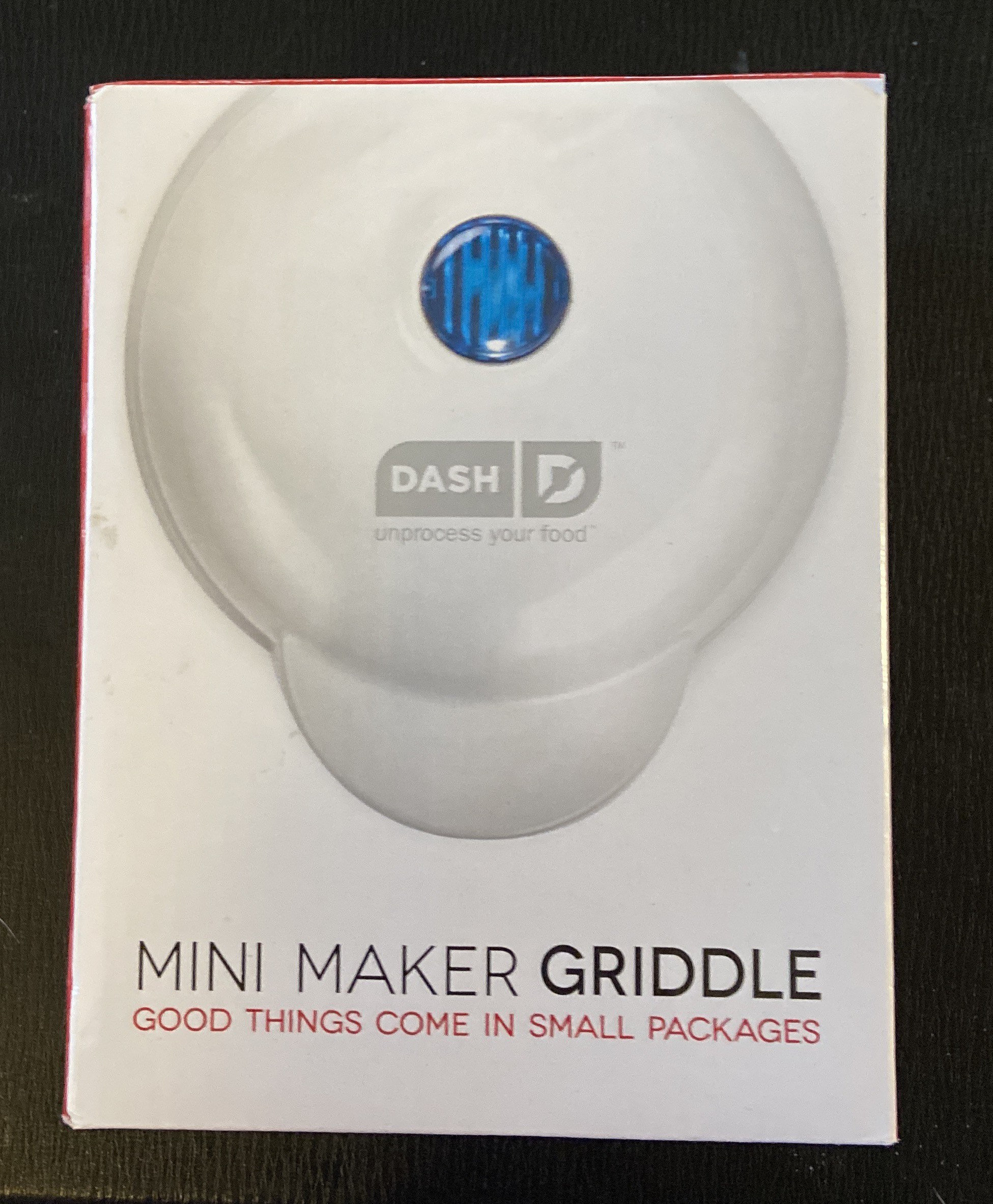 A Dash mini griddle for pancakes and eggs to make breakfast a