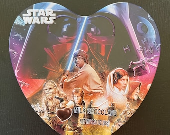 Lata de dulces de San Valentín con forma de corazón en relieve de Star Wars - Vacía