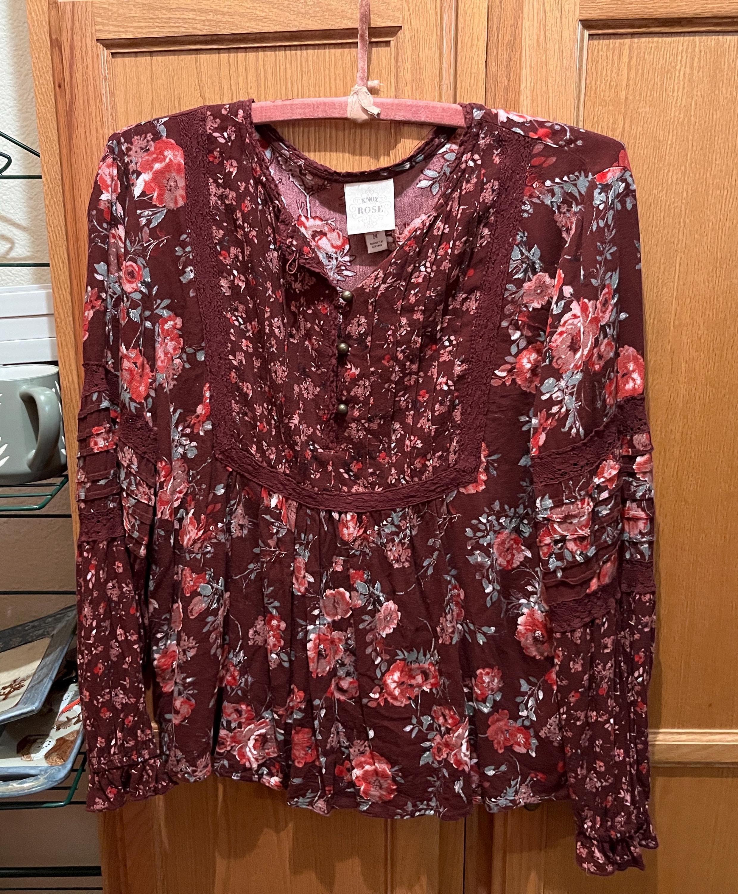 knox rose peasant top