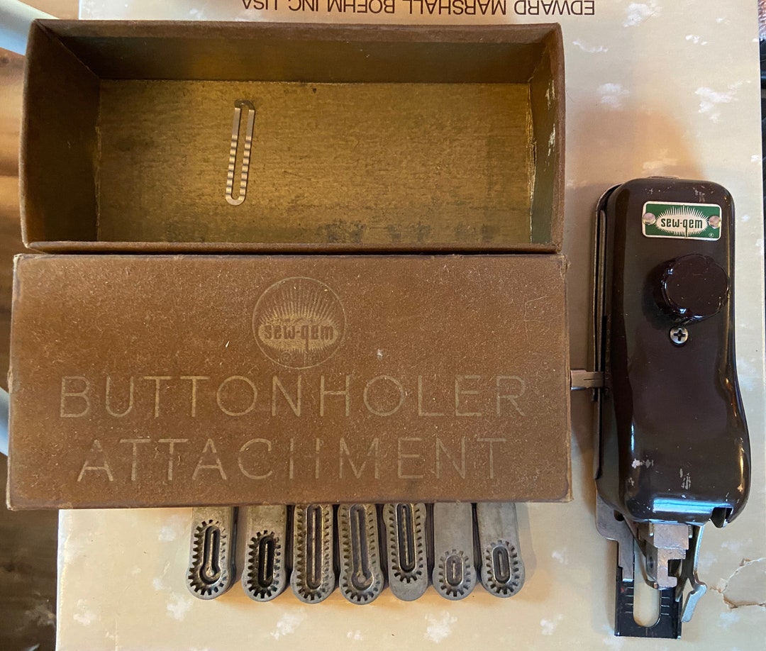 Vintage Sewgem Sewing Machine Rotary Buttonhole Attachment Etsy