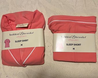 Bobbie Brooks Sleepwear New Size Medium Pink Sleep Shirt Shorts