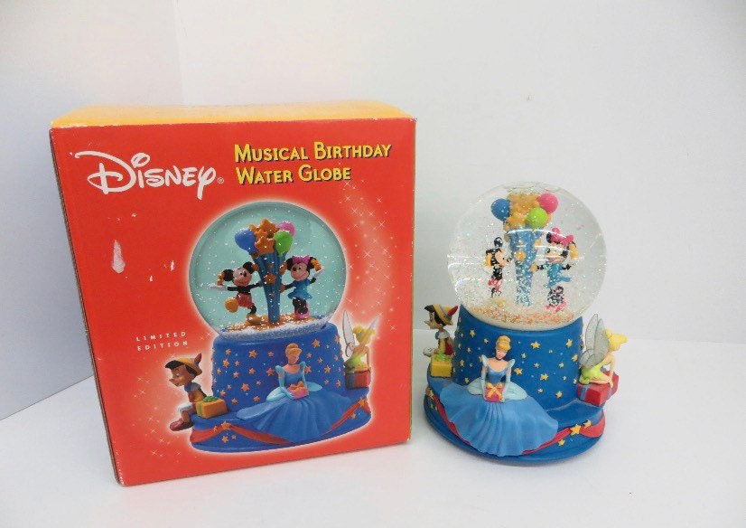 Vintage Disney Collectible Musical 100th Birthday Water Snow Globe