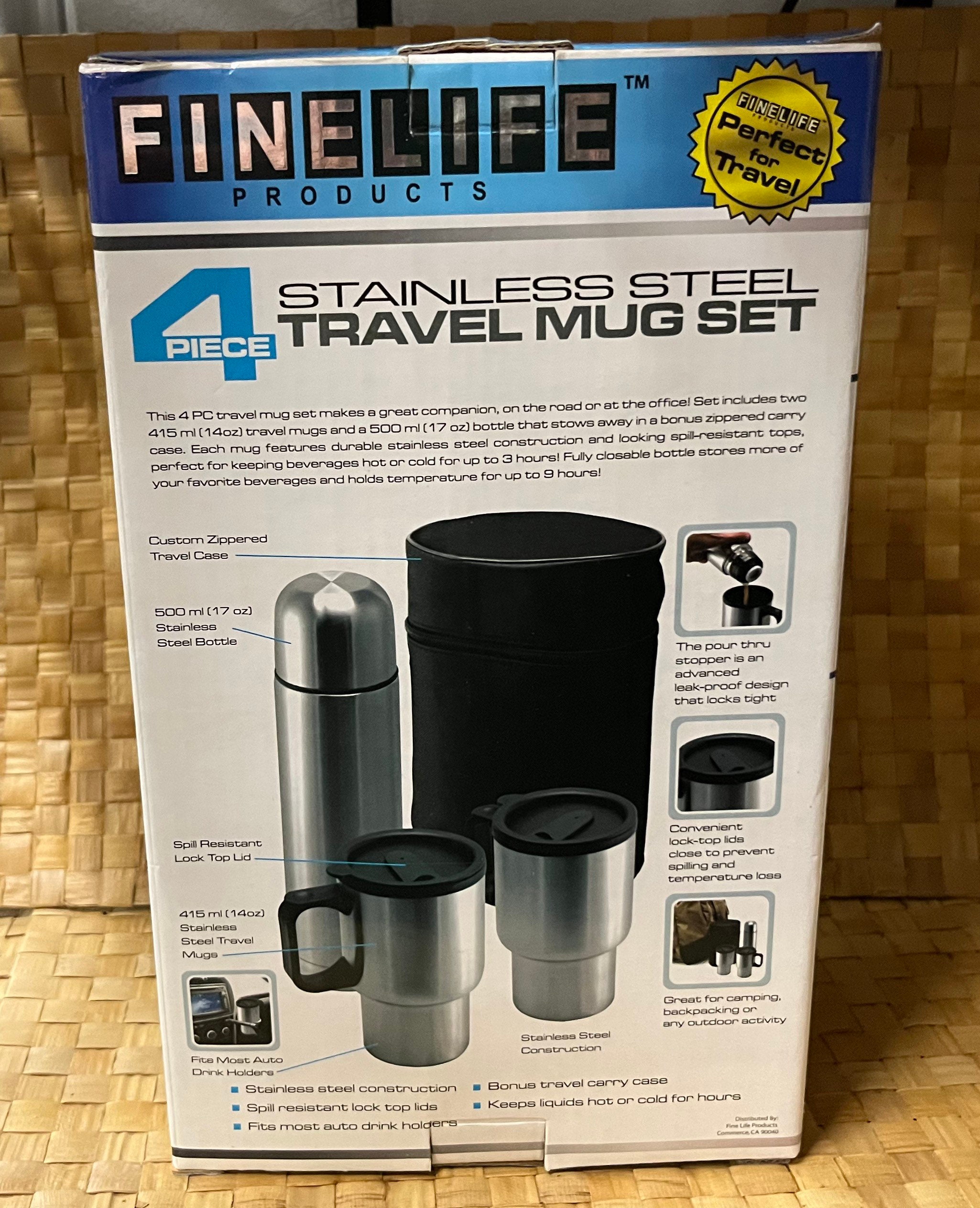 3 PC Stainless Steel Travel Mug Set – R & B Import
