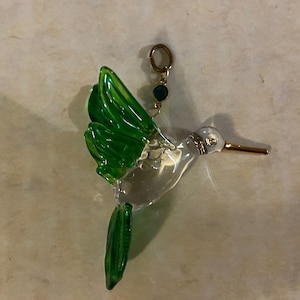 Vintage Hand Blown Glass Hummingbird Figurine