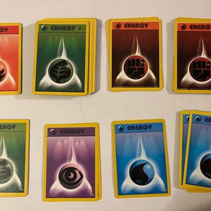 Collectible 64 Assorted Pokeman Energy Cards