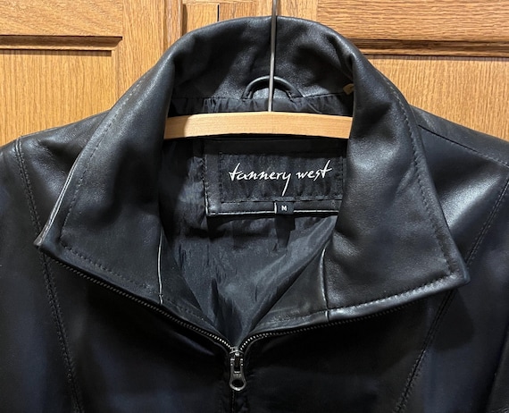 Vintage Tannery West Leather Jacket Size Medium - Etsy